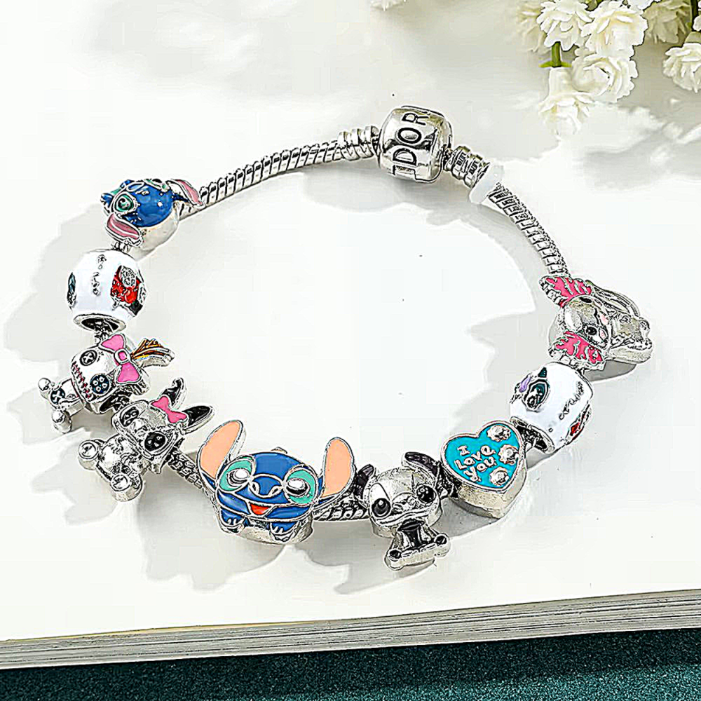 pulsera de cordon de punto,con plata-Stitch
