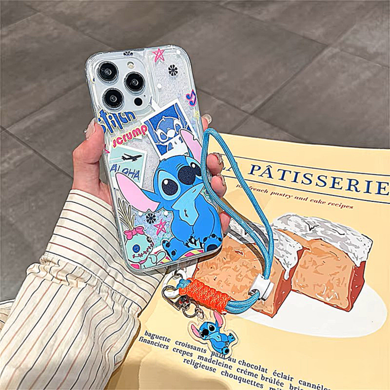 Funda de teléfono con arena movediza y purpurina iphone-stitch