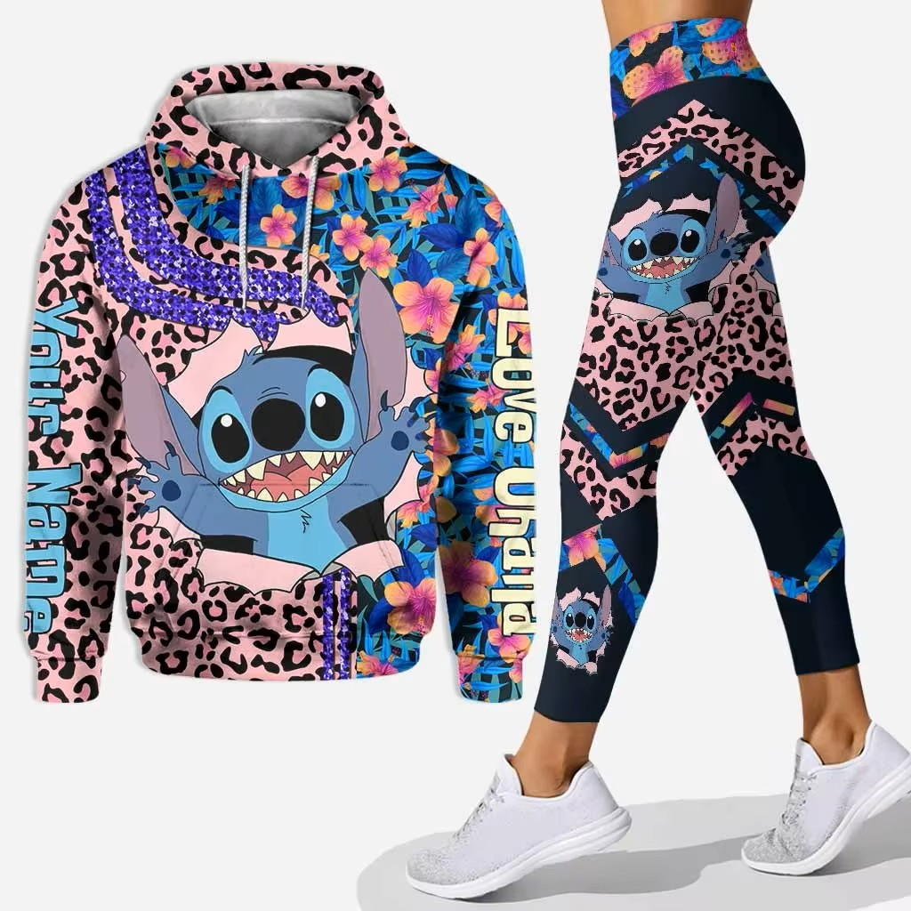 Conjunto de sudadera con capucha y leggings-stitch