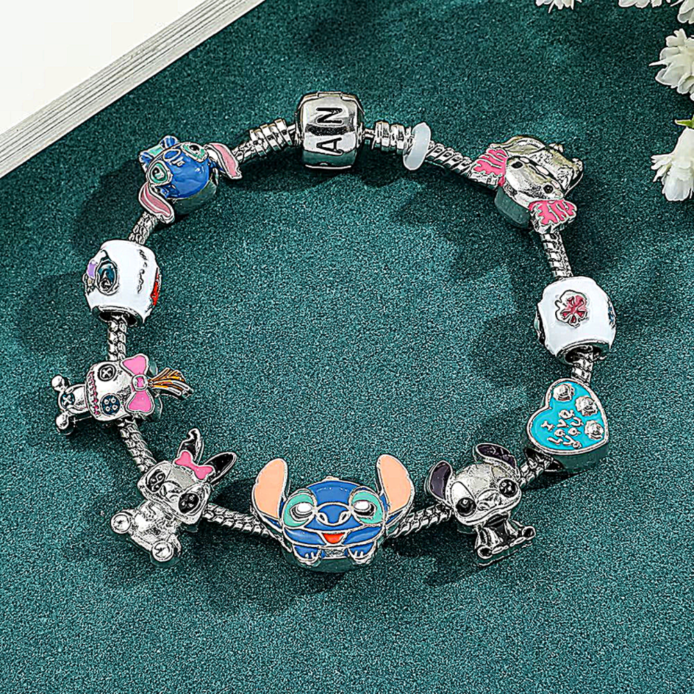 pulsera de cordon de punto,con plata-Stitch