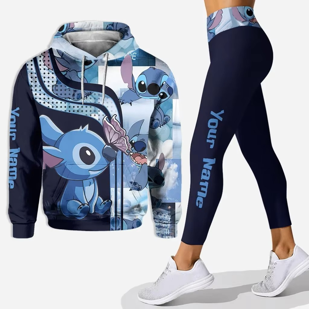 Conjunto de sudadera con capucha y leggings-stitch