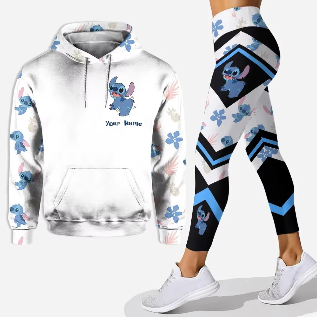 Conjunto de sudadera con capucha y leggings-stitch