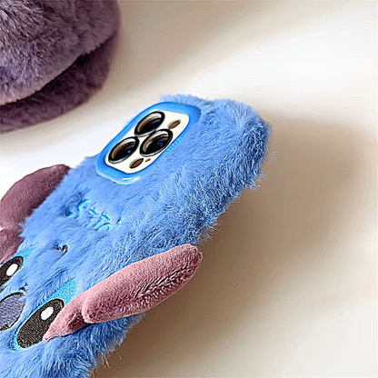 funde de telefono iphone de peluche de felpa-stitch
