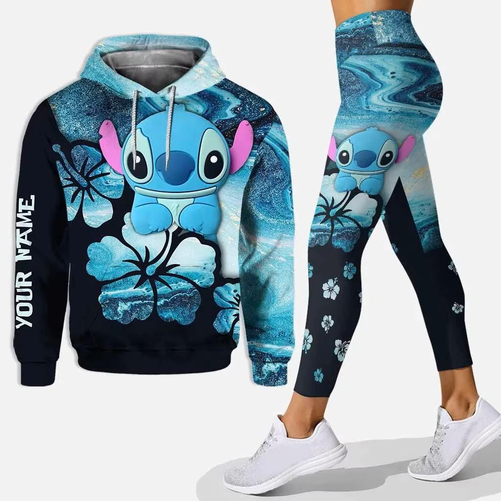 Conjunto de sudadera con capucha y leggings-stitch