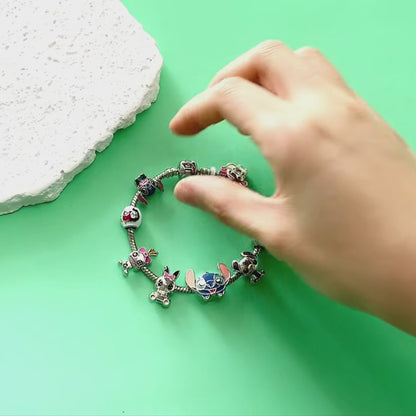 pulsera de cordon de punto,con plata-Stitch
