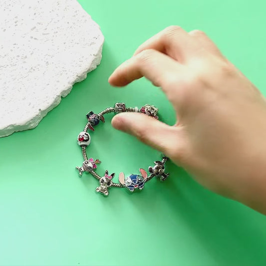pulsera de cordon de punto,con plata-Stitch