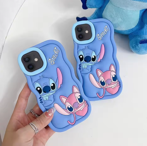 Funda suave de silicona con punto ondulado para iPhone-stitch